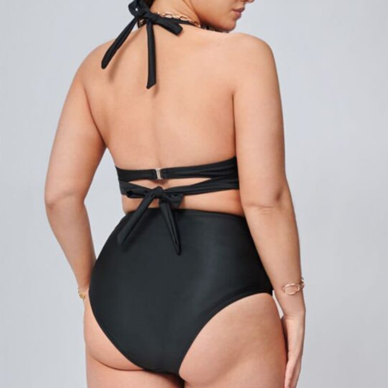 Bikini plus size z wysokim stanem