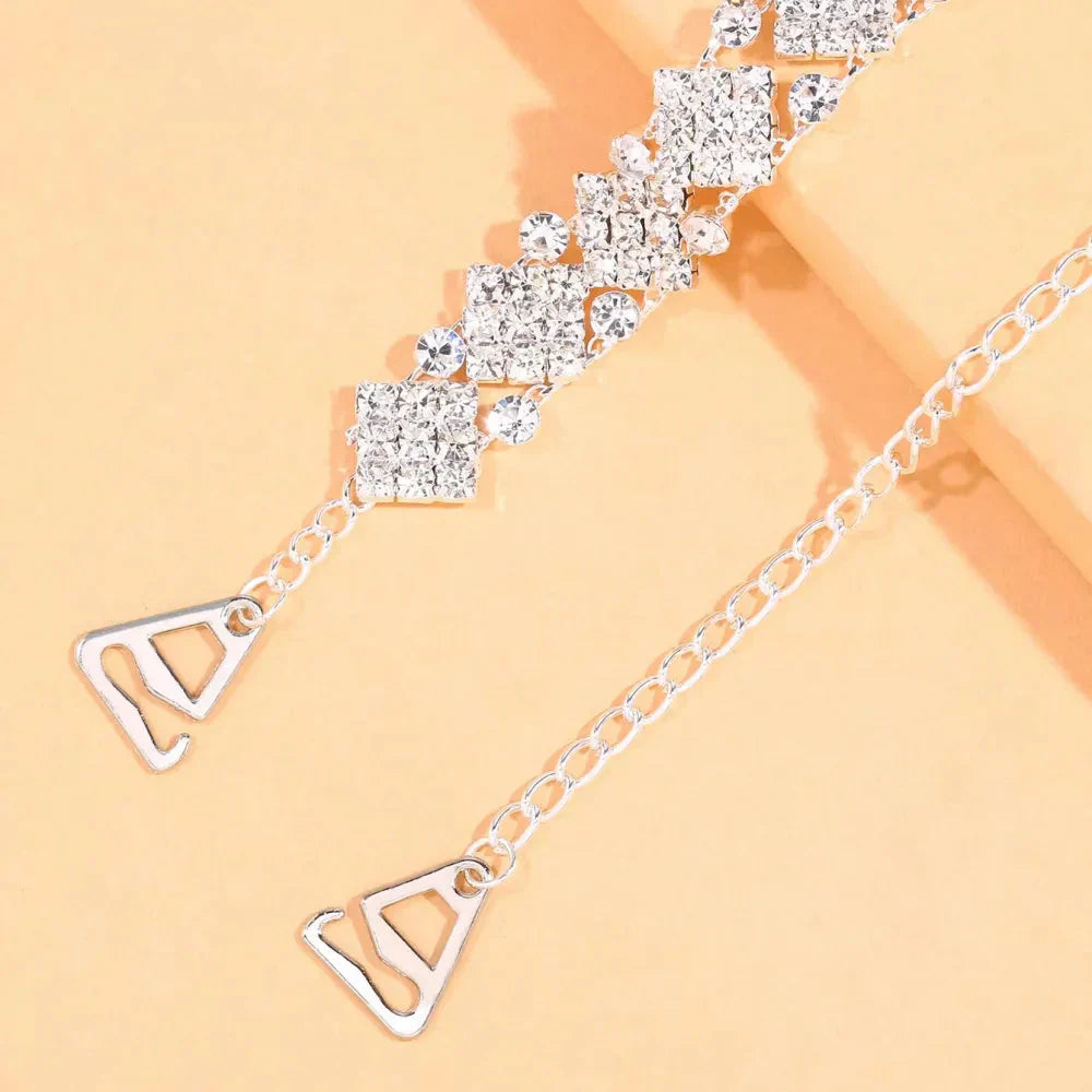 Ozdobne ramiączko do biustonosza z cyrkoniami