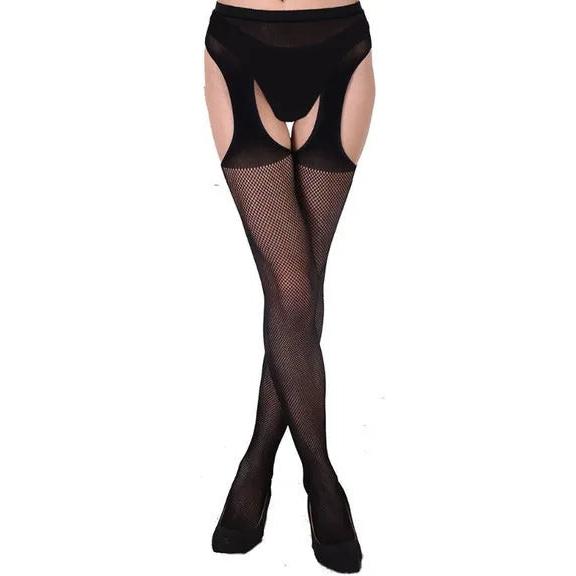 Pończochy kabaretki z podkreśleniem nóg