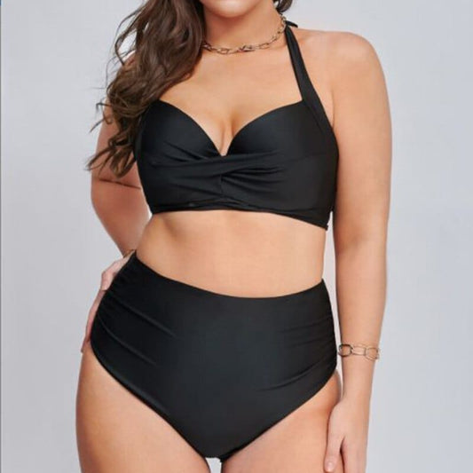 Bikini plus size z wysokim stanem