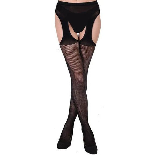 Pończochy kabaretki z podkreśleniem nóg