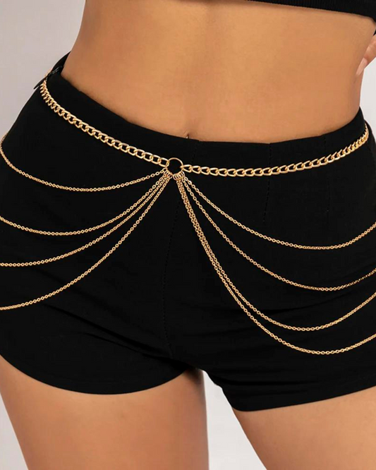 Łańcuszek na biodra w złotym kolorze